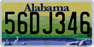 AL license plate 56DJ346