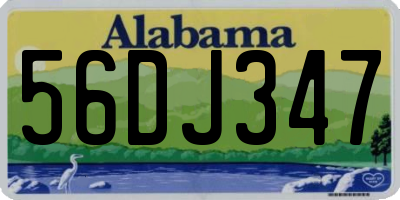 AL license plate 56DJ347