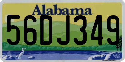 AL license plate 56DJ349