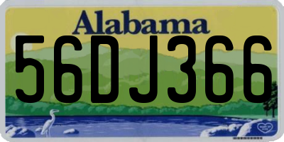 AL license plate 56DJ366