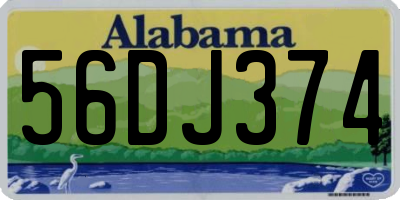 AL license plate 56DJ374