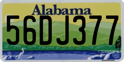 AL license plate 56DJ377