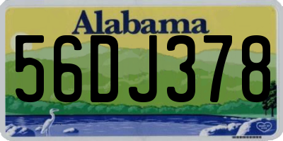 AL license plate 56DJ378