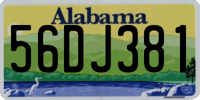 AL license plate 56DJ381