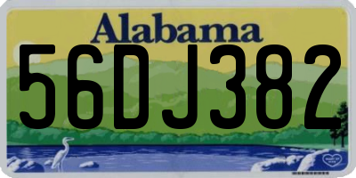 AL license plate 56DJ382
