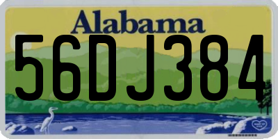 AL license plate 56DJ384