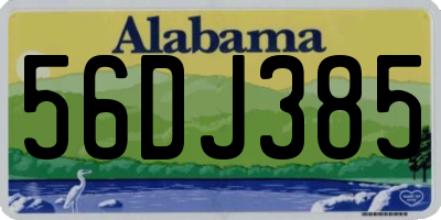 AL license plate 56DJ385
