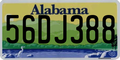 AL license plate 56DJ388