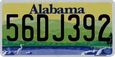 AL license plate 56DJ392