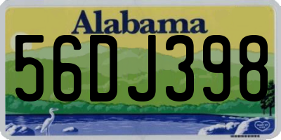 AL license plate 56DJ398