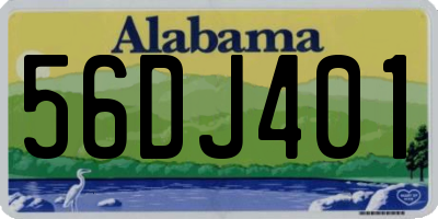 AL license plate 56DJ401