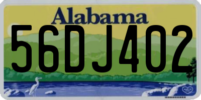 AL license plate 56DJ402