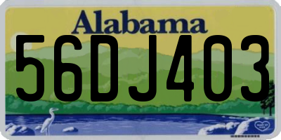 AL license plate 56DJ403