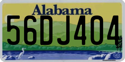 AL license plate 56DJ404