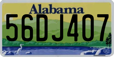 AL license plate 56DJ407