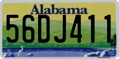 AL license plate 56DJ411