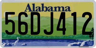 AL license plate 56DJ412