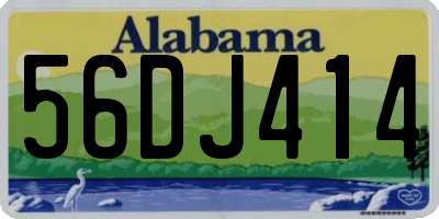 AL license plate 56DJ414