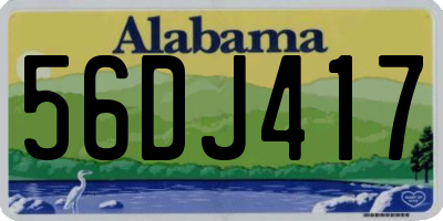 AL license plate 56DJ417