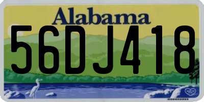 AL license plate 56DJ418