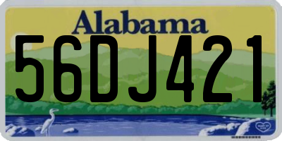 AL license plate 56DJ421