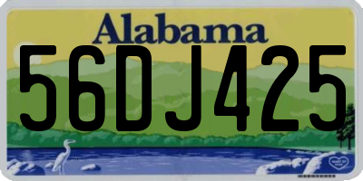 AL license plate 56DJ425