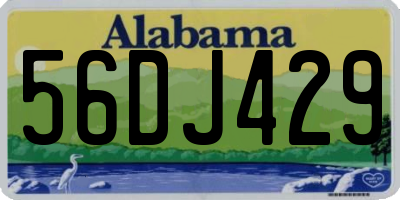 AL license plate 56DJ429