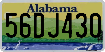 AL license plate 56DJ430