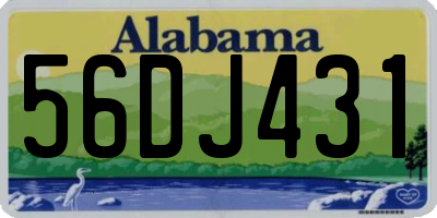 AL license plate 56DJ431