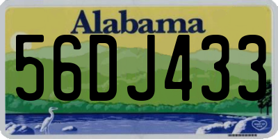 AL license plate 56DJ433