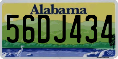 AL license plate 56DJ434