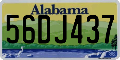 AL license plate 56DJ437