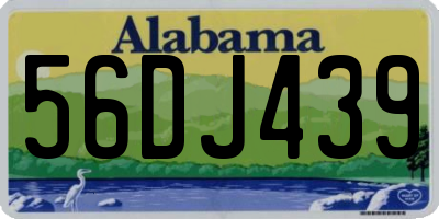 AL license plate 56DJ439