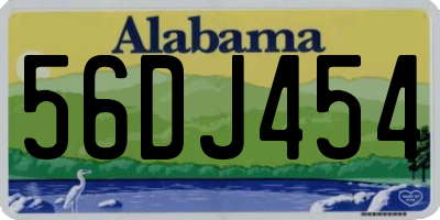 AL license plate 56DJ454
