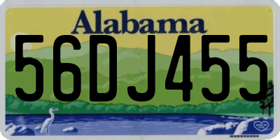 AL license plate 56DJ455