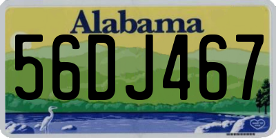 AL license plate 56DJ467