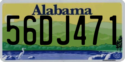 AL license plate 56DJ471