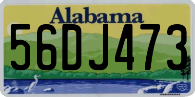 AL license plate 56DJ473