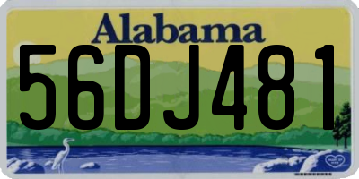 AL license plate 56DJ481