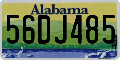 AL license plate 56DJ485