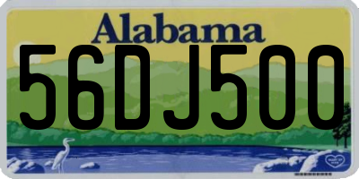 AL license plate 56DJ500