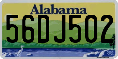 AL license plate 56DJ502