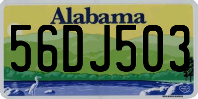 AL license plate 56DJ503