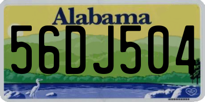 AL license plate 56DJ504
