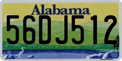 AL license plate 56DJ512