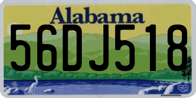 AL license plate 56DJ518