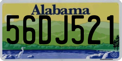 AL license plate 56DJ521