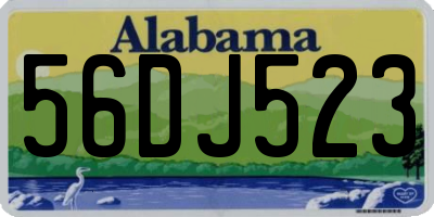 AL license plate 56DJ523