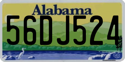 AL license plate 56DJ524