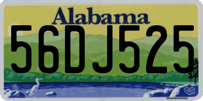AL license plate 56DJ525